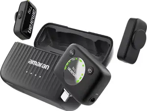 【Early Access】amaran Tag Mic (2 TX + 1 RX + Charging Case), Mini Wireless Lavalier Microphone for iPhone/Camera/Android, Ultralight, Detail-Rich Audio, 22h Use, Noise Cancelling, Vlog, Streaming