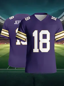 JEFFERSON #18 Movie Football Jersey Sweatshirt Show Your Passion for Football Comfortable, Quick-Dry, High-Quality Athletic Wear The Perfect Gift Choice