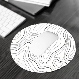 Topographic Line Pattern Mouse Pad, Rectangular Gaming Mouse Pad, Non-Slip Rubber Mat Made for Gaming, Multi-Size Mousepad for Laptop and Desktop Gaming, Desk Accessories