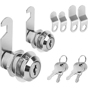 Keyed Alike 3/4" Cabinet Locks with Keys, Secure Replacement Set for File Drawers RV Storage, Zinc Alloy 2Pcs