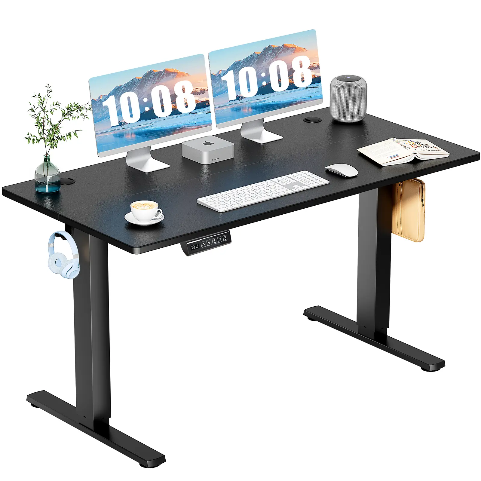 【Summer Sale】SweetFurniture S -  Electric Standing Desk with Memory Preset, Ergonomic Height Adjustable Table with T-Shaped Metal Bracket Modern Workstations
