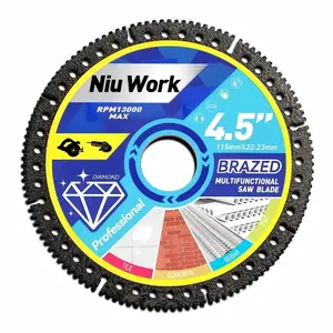 NiuWork 4.5" 1PCS/3PCS Multi-Material Cutting Blades - Dry Cut Metal, Tile, Stone & Plastic - Angle Grinder Saw Blades for Cast Iron & Marble (115mm) Tool Accessories fathersdaygift