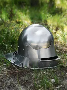 Medieval Knight Steel Sallet Helmet: Cosplay Armor