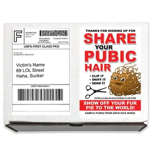 Pubic Hair Prank Mail Box: Gag Gift Sent Anonymously,mailed Directly to your Victim to Totally Embarrass them, 100% Anonymously!