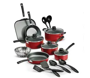 Tramontina Primaware 18 Piece Non-stick Cookware Set, Red