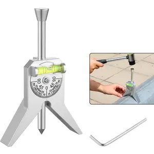 Pipe Center Finder, Magnetic Centering Head Tool to Measure Pipe Diameter 0.5" to 4", Y-Shape Design with Adjustable Dial Bubble Protractor for Pipefitters & Plumbers(sliver)