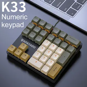 33-Key Portable Plastic Numeric Keypad - USB Cable Ultra-Thin Digital Pad, Plug-and-Play PC Gaming Accessory for Accounting Laptops & USB-Enabled Devices