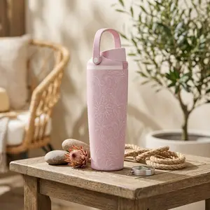 Owala Birthday Bash Coastal Bohemian 30oz FreeSip Sway, Pink Aesthetic Insulated Tumbler, Leakproof Stainless Steel Travel Cup