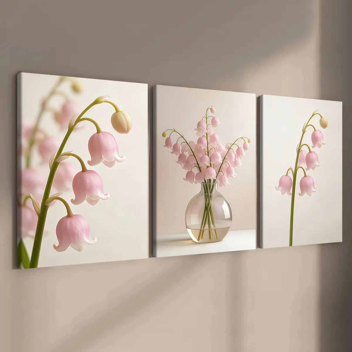 3-count wooden frame canvas, Artistic and beautiful plant posters, floral art decorations, Watercolor Floral Print, modern living room decoration art, suitable for corridor, bedroom walls, waterproof art, Watercolor Floral Design, Decorative Artwork