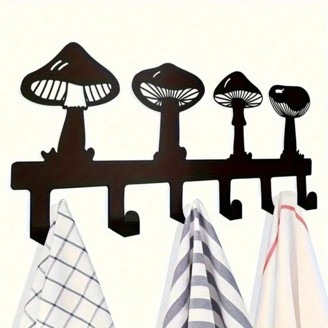 Artistic Mushroom-shaped Wall Hook: A Functional and Aesthetically Pleasing Metal Hanger for Keys and Bags. Installable Without Tools, It Infuses Any Space with A Touch of Natural Charm.Utility Hooks Metal Organiser Hooks