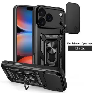 Darlingcase 2026 Sliding Camera Cover iPhone Case with 360° Ring Kickstand | Military-Grade Shockproof Full Body Protection | iPhone 11 / 12 / 13 / 14 / 15 / 16 / 17 Air Plus Pro Max