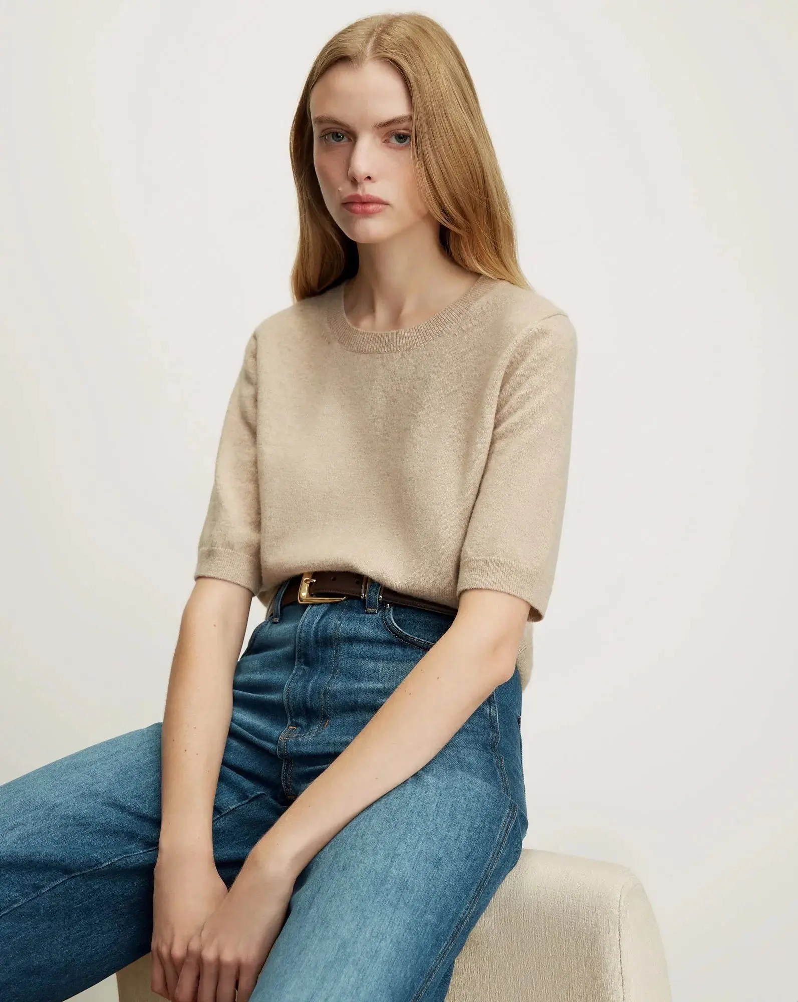 Shana Cashmere Sweater Oatmeal