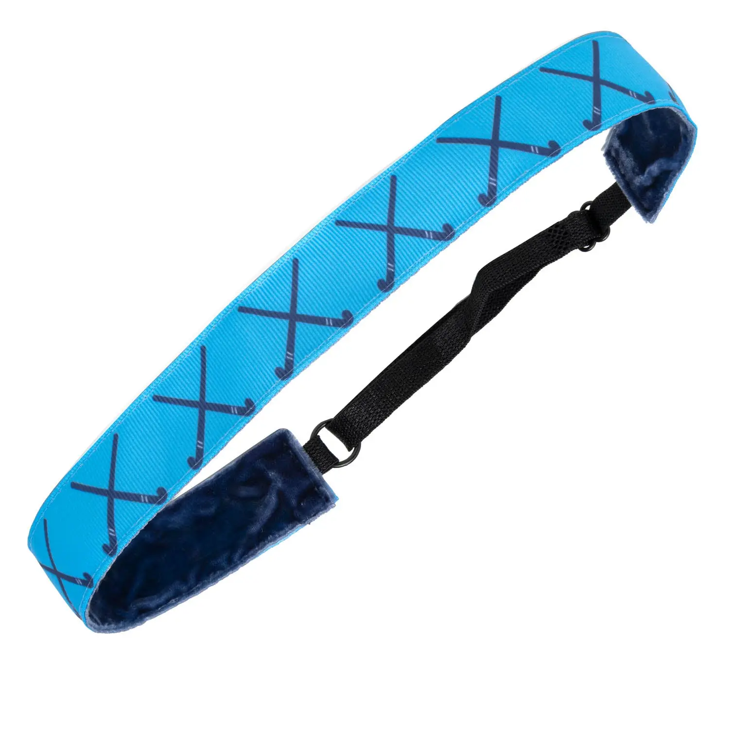 Non-Slip Field Hockey Juliband Headband, Workout Headband with Crossed Sticks Design, Sports Headband