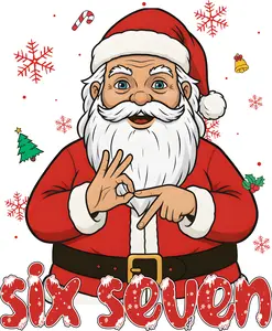 DTF Transfer –Santa Six Seven Multi Size