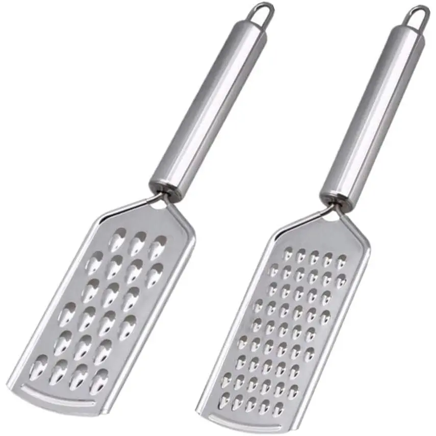 2Pcs Mini Cheese Grater With Handheld Shredder Kitchen Small Graters for Nutmeg Vegetables Fruits Chocolate Potato Ginger and Garlic Carrot Lemon Zester