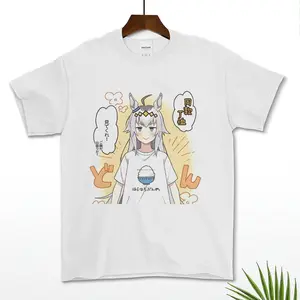 Oguri Cap Meme Shirt Uma Musume | Hara Hachibunme Tee for Anime Foodie Fans Love Menswear Top Streetwear Tshirt Crewneck Shortsleeve Tropical Casual