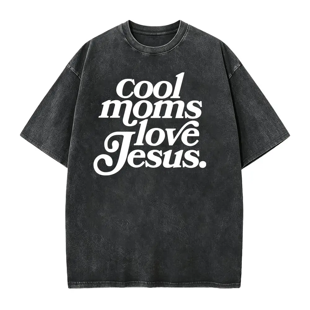 Cool Moms Love Jesus  T-Shirt, Christian Mom Tee, Praying Mama Shirts, Faith Based T-Shirt, Faithful Shirt, Religious Mom Tee