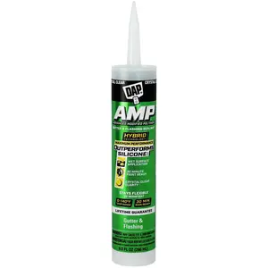 DAP 9 oz Advanced Modified Polymer Hybrid Technology Gutter & Flashing Sealant - Crystal Clear, Waterproof, Rain Ready, Wet Surface-Suitable, Maximum Performance, 12-Pack