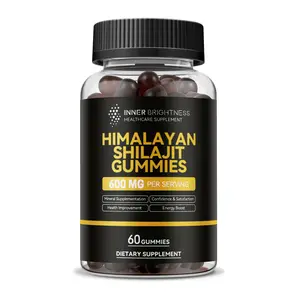 Himalayan Shilajit Gummies -  Powerful Mineral Supplement with 600mg Shilajit, for Energy, Men Confidence, and Couples Satisfaction - 60 Gummies - Inner Brightness Shilajit Gummies for Men & Women, Sugar-Free, with Fiber