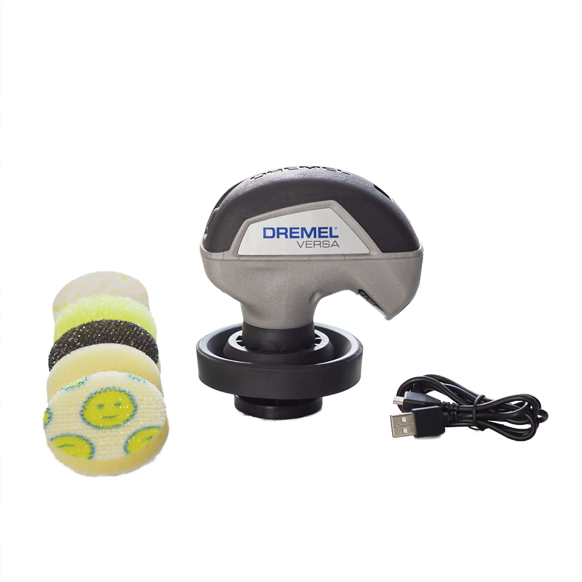 Dremel Versa Cordless Power Scrubber, USB Rechargeable Fast-Charge Cleaning Set with Scrub Daddy Sponge Pads, Powerful Cleaning Tool