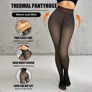 [Size Regular/Large/Extra Large] ChicMe  Warm Winter ShapeLift 2-Piece Magic Fleece Lined Leggings/Thick Elastic Waist Thermal Pantyhose Tight Thin Fleece Thermal Pantyhose Warm Leggings