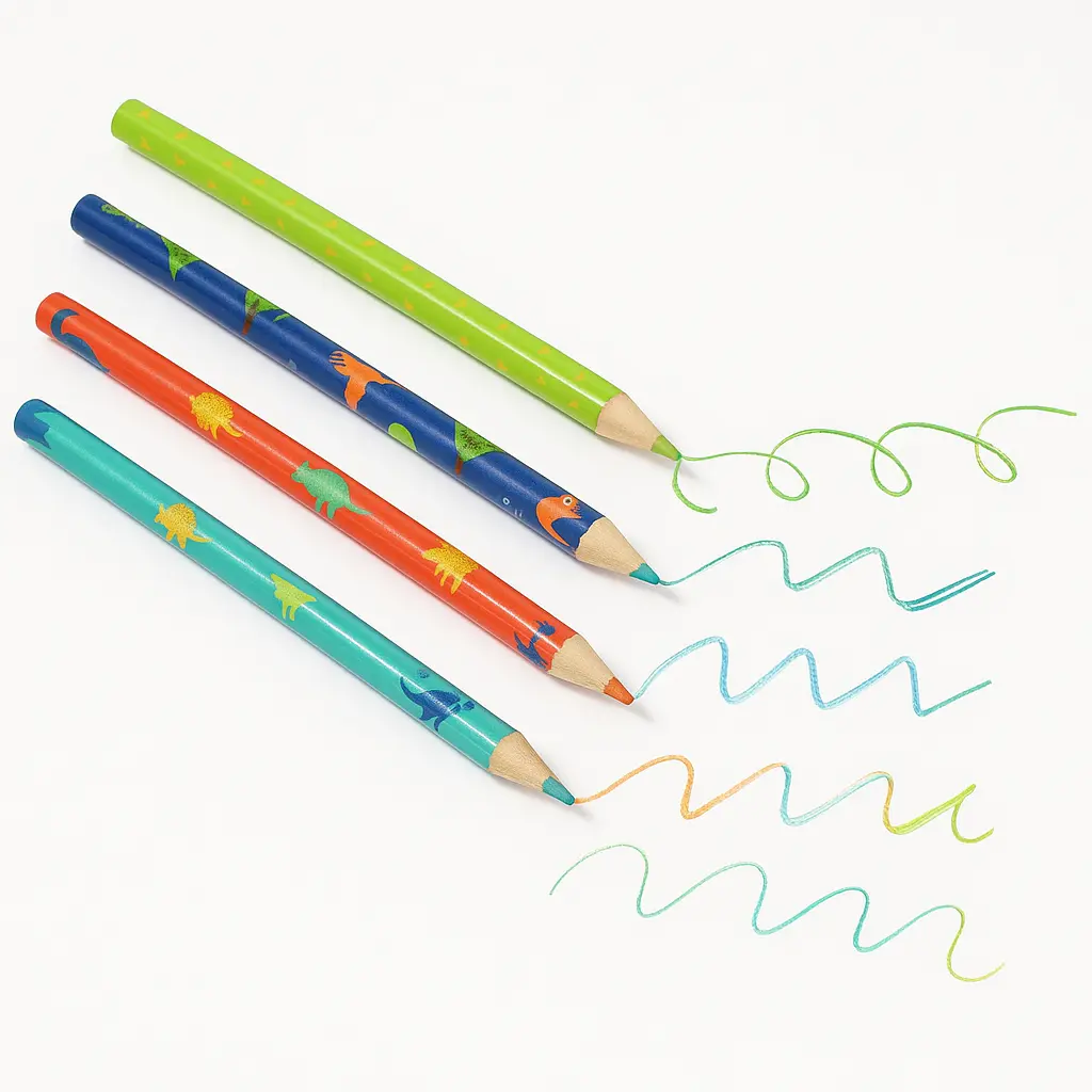 Dinosaur Multicolour Pencil Favours - 8 Pack