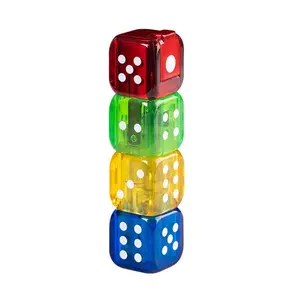 Windproof Green Flame Lighter, Transparent Luminous Dice Shape, Refillable, Adjustable Flame, Suitable for Indoor/Outdoor Use, Candles & BBQs, For Men and Women (Butane Not Included)
