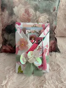(Mother’s Day theme paper) Pretty Butterfly Paper with Pink flowers.