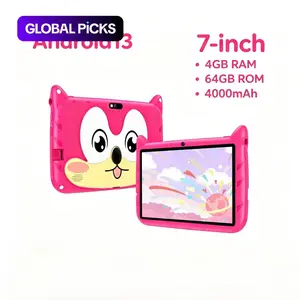 7-inch children's tablet Toddler Tablet Learning Tool supports WIFI function, Bluetooth function, 4GB RAM, 64GB ROM, Android 13 4000mAh battery, parents can control educational learning software Ramadan gifts #GLOBAL PICKS