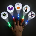 36Pcs Unisex Spooky LED Projection Finger Lights - Multi-Color Pumpkin,Ghost,Witch,Bat Cartoon Projectors - Halloween Decorations for Goodie Bags,Night Parties,Decorating Needs
