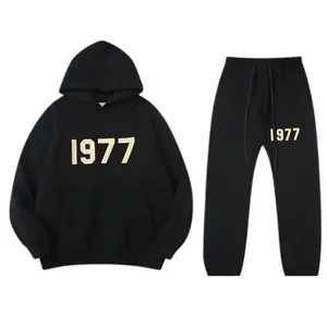 Oversized Tracksuit Set - Lightweight Cotton Hoodie & Joggers Pant | Y2K Aesthetic Streetwear Sweatsuit for Men Women