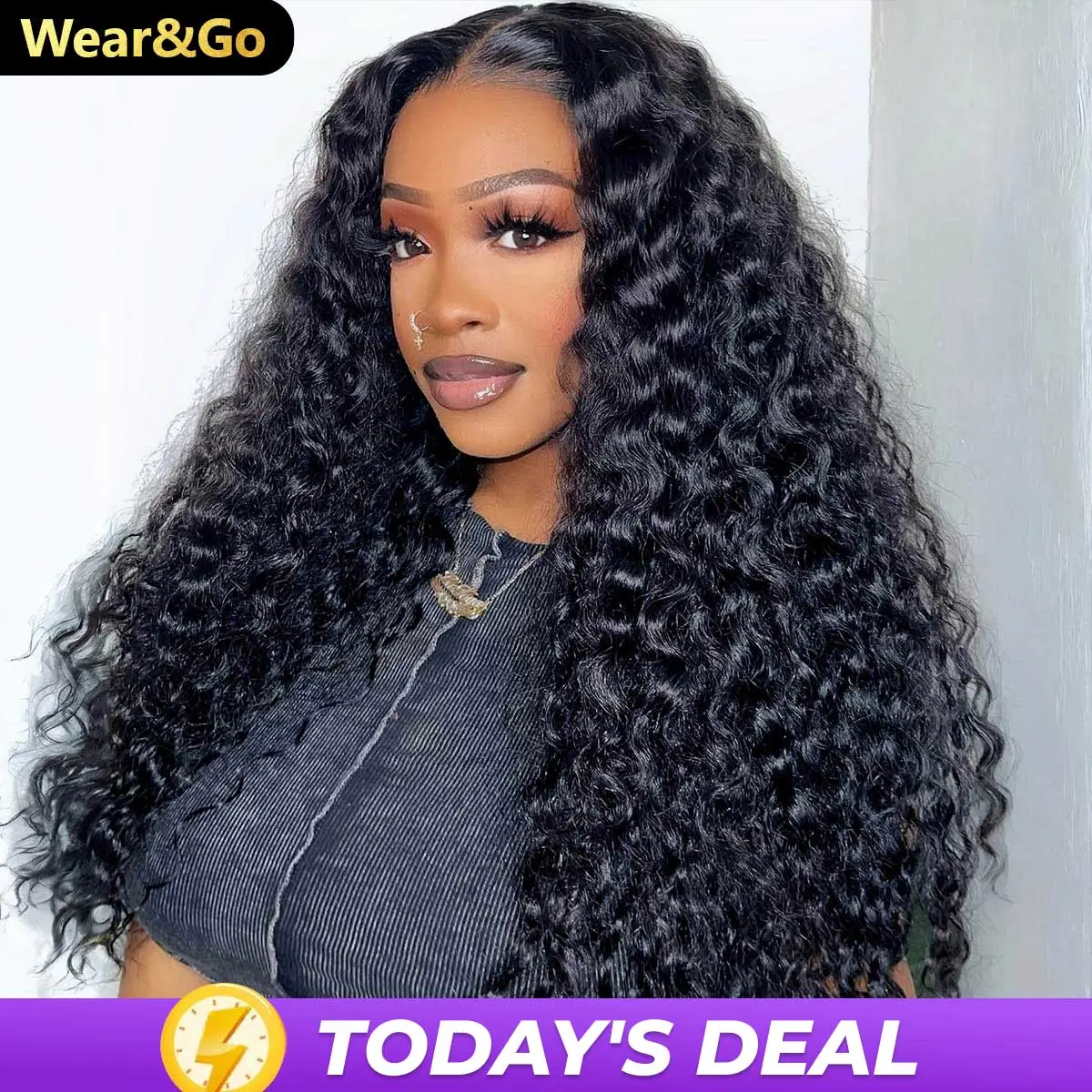 [Exclusive Deal] OQHAIR Water Wave 6x4 HD Lace Wear Go Glueless Wig 180% Density Pre Bleached Tiny Knots Pre Plucked Natural Hairline Human Hair Wig