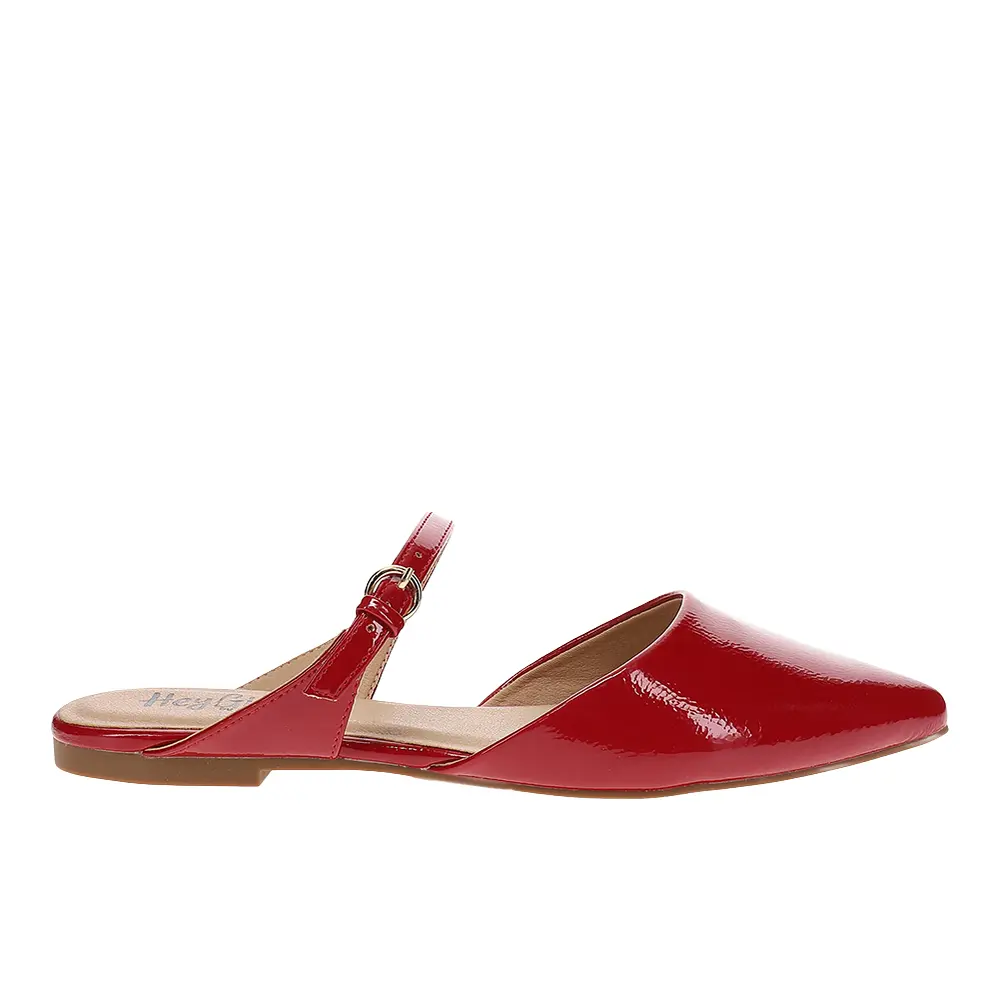 Corkys Womens Wanna Grab Drinks Ankle Strap Mule Flats Casual - Red