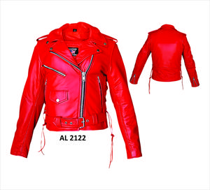 AL2122 – (Ladies Red Premium Cowhide Jacket)