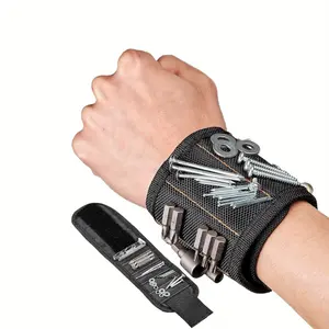 Magnetic wristband, lightweight premium tool clip, suitable for screws, nails, drill bits - secure grip for DIY projects, woodworking, home repairs - a gift for dads, husbands, craftsmen, woodworking accessories, functional design, flexible material