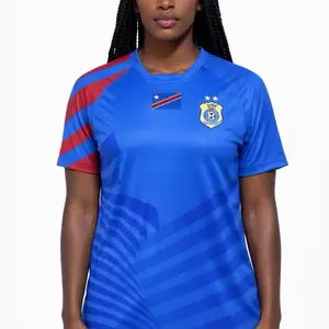 Congolese Jersey. DRC soccer jersey. RDC. Leopards Congo shirt vareuse congolais football world cup classic . Blue XL