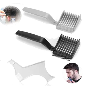 2 Pack Professional Barber Comb for Home or Salon or Professional Use, Barber Fade Combs, Barber Cutting Comb, Two Handles