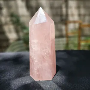 Rose Quartz Crystal Tower