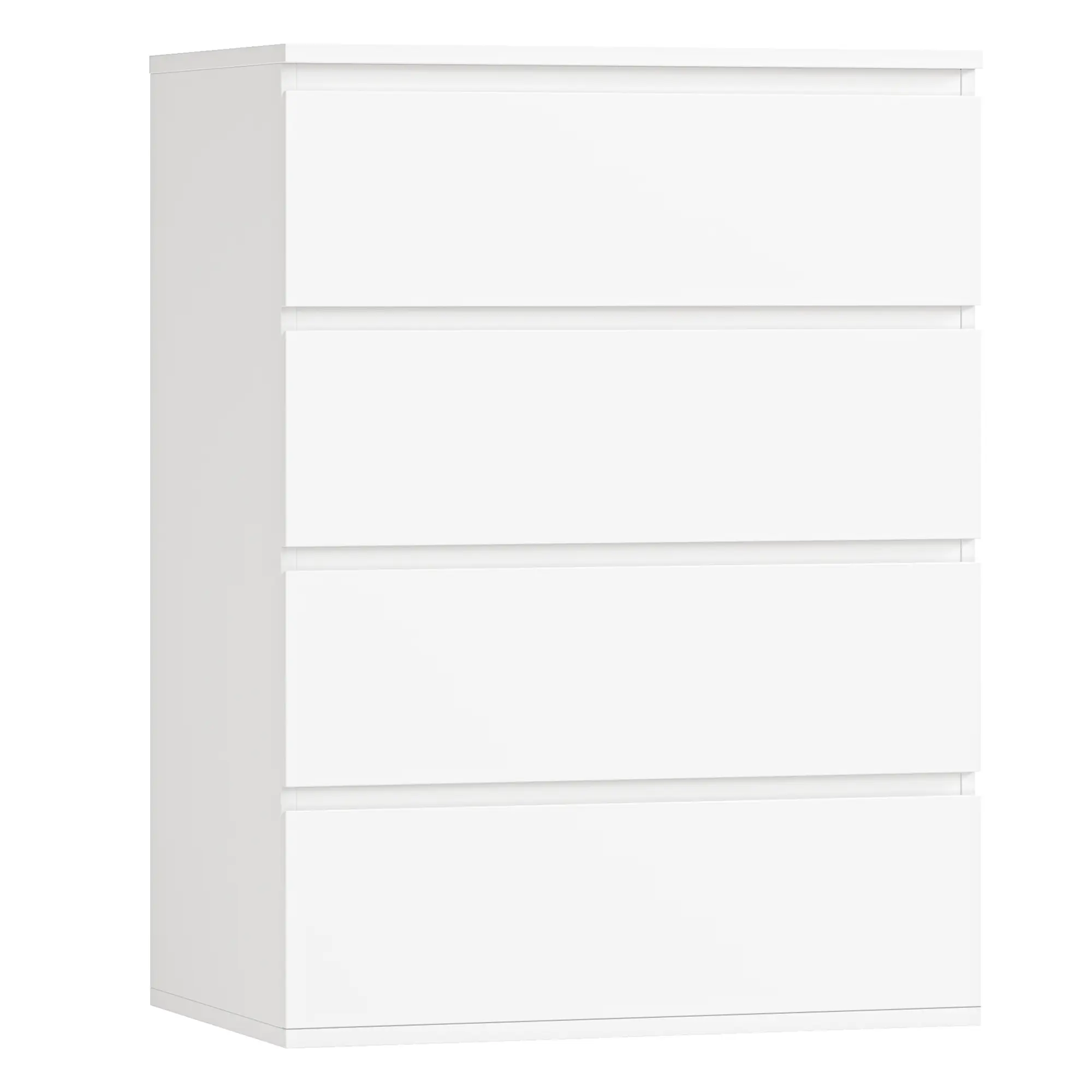 FOTOSOK 4 Drawer Dresser, White Dresser for Bedroom, Small Dresser Chest of Drawers, White Storage Cabinet with 4 Drawers, Modern Home Furniture, Drawer Chest Dresser, #Summervibes
