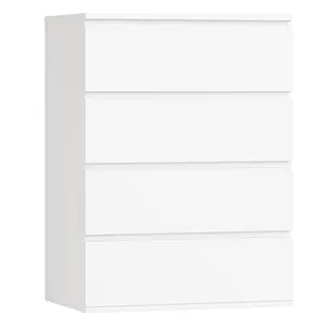 FOTOSOK 4 Drawer Dresser, White Dresser for Bedroom, Small Dresser Chest of Drawers, White Storage Cabinet with 4 Drawers, Modern Home Furniture, Drawer Chest Dresser