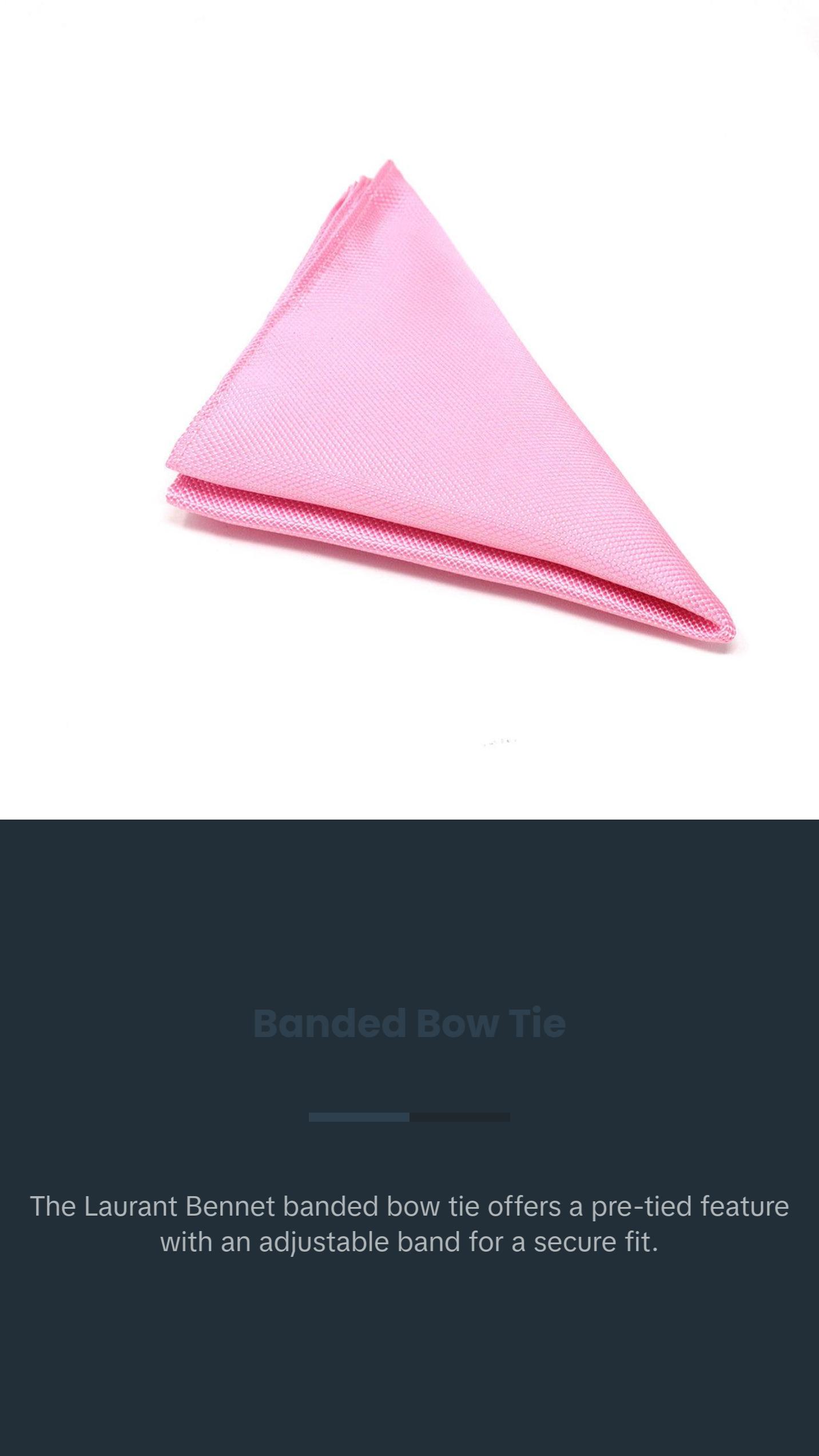 Laurant Bennet Poly Woven Banded Bow Tie & Hanky Set