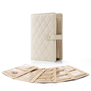 VLANDO Travel Jewelry Organizer Book for Women, Original Eco-Friendly PU Leather Jewelry Case, Mother’s Day Gift for Mom