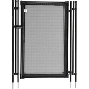 VINGLI Pool Fence Gate 4Ft x 2.5Ft Swimming Pool Fence in Ground Pool Safety Fencing, Black