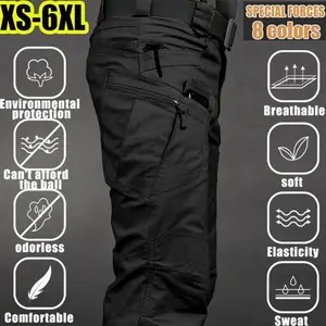 Men's Tactical Cargo Pants 6XL Plus Size Outdoor Casual Sports Pant Hiking Fishing Waterproof Multi-pocket Men Trousers