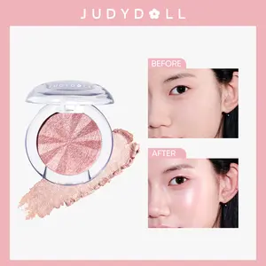 JUDYDOLL Glow Magnify Highlighter, Radiant Glow Highlighter Powder,Lightweight Smooth Texture, Long-Lasting Luminous Shine, Natural Face Brightening, Blendable Highlight Makeup,Daily Makeup & Party Glow Essentials, Summerwins