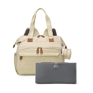 New Simple Handheld Mommy Bag, Dual Backpack Design, Large Capacity Baby Diaper Storage Bag, Portable Maternity Bag for Outdoor Use