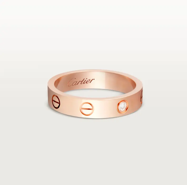 Pre-owned Cartier LOVE ring, small model, 1 dia rose gold Gold Color Rings Elegant Everyday Ring