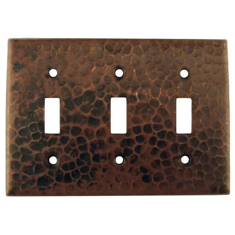 Copper Switchplate Triple Toggle Switch Cover