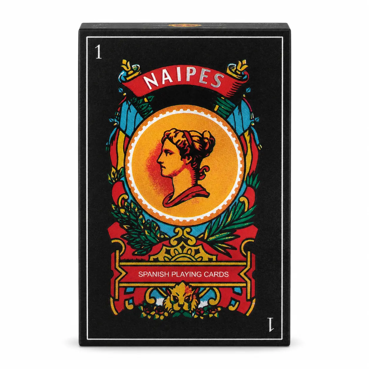 Waterproof Spanish Playing Cards Baraja Española Plastic Briscas Cards for Puerto Rico Mexican Card Games Black 1 Pack