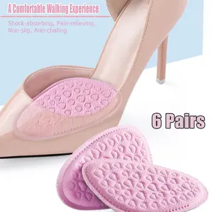 Women's Anti-Slip Forefoot Insoles, Soft Comfortable Breathable High Heel Insoles, Anti-Drop Shoes Toe Guards for Women & Girls, Soft Cushioned Insoles